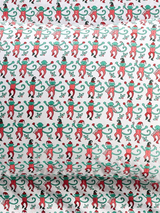 Other - Pottery Barn Roller Rabbit Monkeymas Holiday Christmas Pillowcase 1